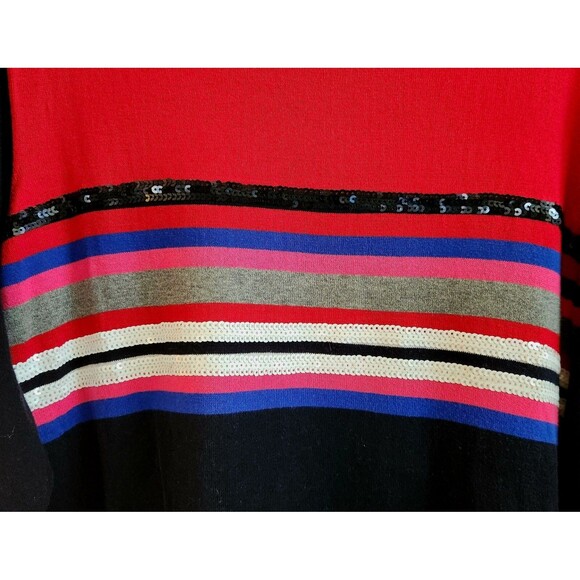 Liz Claiborne Women's Sweater 3X Lightweight Cotton Long Sleeve Pullover Bling - Picture 3 of 6
